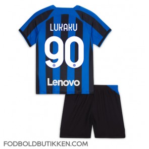 Inter Milan Romelu Lukaku #90 Hjemmebanetrøje Børn 2022-23 Kortærmet (+ Korte bukser)